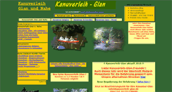 Desktop Screenshot of kanuverleih-glan.de