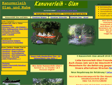 Tablet Screenshot of kanuverleih-glan.de